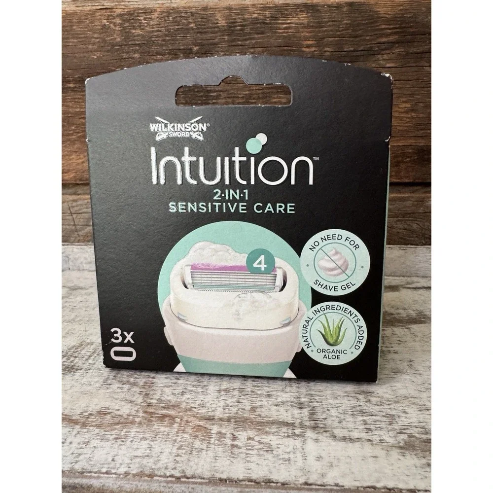Intuition 2-in-1 Sensitive‎ Care Razor Refills 3 Pack 4-Blade Cartridges